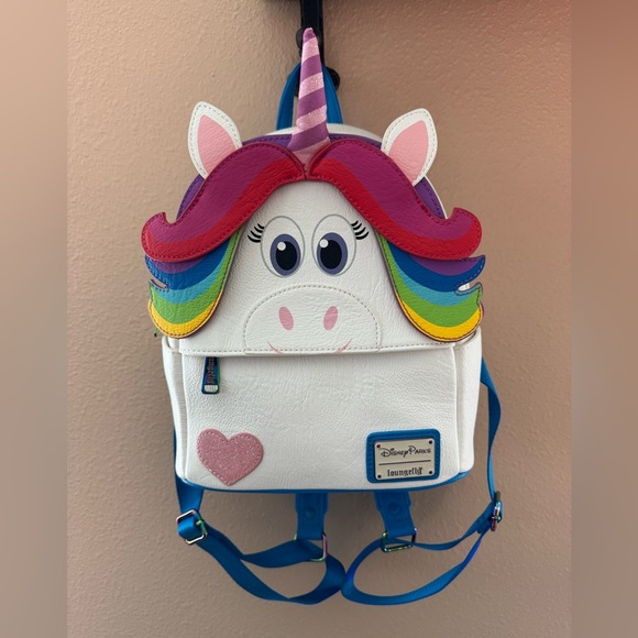 Disney Parks Loungefly Rainbow Unicorn Mini Backpack
